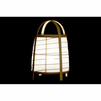 Настольная лампа DKD Home Decor Белый Натуральный Бамбук 40 W 220 V 32 x 32 x 45,5 cm