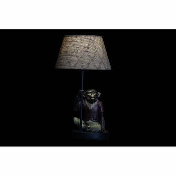 Настольная лампа DKD Home Decor Коричневый Разноцветный Колониальный 220 V 50 W Обезьяна (27 x 25 x 44,5 cm)