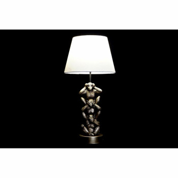 Настольная лампа DKD Home Decor Позолоченный Белый Колониальный 220 V 50 W Обезьяна (30 x 30 x 61 cm)