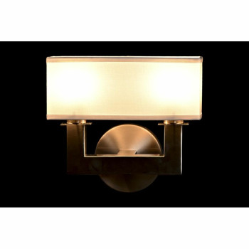 sienas Lampa DKD Home Decor Sudrabains Metāls Poliesters Balts 220 V 40 W (25 x 14 x 24 cm),,,