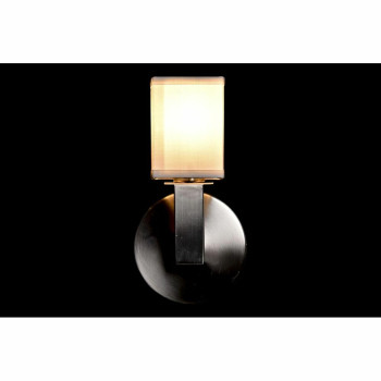sienas Lampa DKD Home Decor Sudrabains Metāls Poliesters Balts 220 V 40 W (12 x 10 x 22 cm),,,