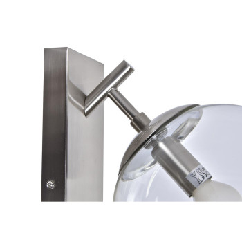 Sieninė lempa DKD Home Decor 25W Stiklas Sidabras Metalinis 220 V (20 x 25 x 27 cm),,,