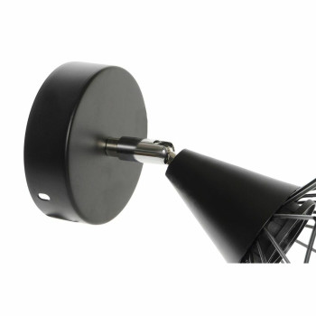 sienas Lampa DKD Home Decor Melns Metāls 50 W 220 V Urbāns 21 x 22 x 22 cm,,,