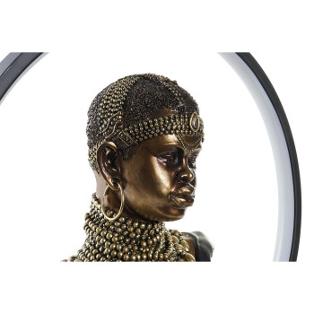 Apšvietimo apdaila DKD Home Decor Derva Afrikietė (35,5 x 11 x 36 cm),,,