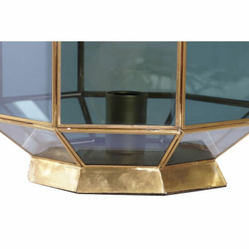 Galda lampa DKD Home Decor Stikls Zils Bronza 220 V Misiņš 50 W Moderns (29 x 29 x 25 cm),,,