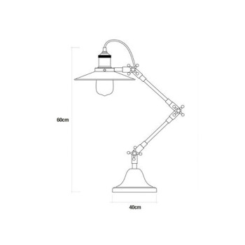 Flekso/Galda lampa EDM 32110 32110 Metāls 60 W E27 40 - 80 cm,,,