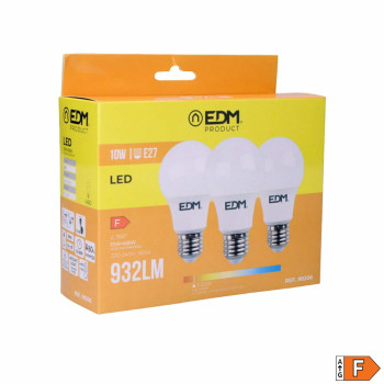 Pakuotėje 3 LED lemputės EDM 98206 F 60 W 10 W 68 W E27 810 Lm 932 Lm d 6 x 10,8 cm (3200 K),,,
