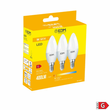 Pakuotėje 3 LED lemputės EDM 98204 G 35 W 5 W 50 W E14 400 lm d 3,6 x 10 cm (3200 K),,,