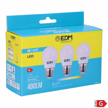 Pakuotėje 3 LED lemputės EDM 98203 G 35 W 5 W 50 W E27 400 lm d 4,5 x 8 cm (6400 K),,,
