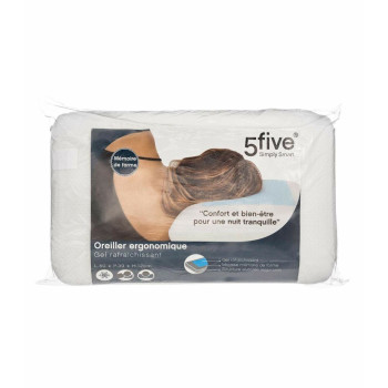 Spilvens Tevere 5five Simply Smart 50 x 30 x 12 cm Balts Ergonomisks Atsvaidzinošs Želeja,,,