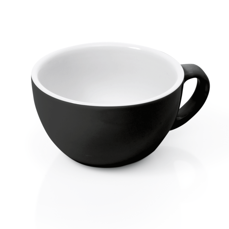 ITALIA Cup  280ML, black /WHITE, PORCELĀNS, WAS