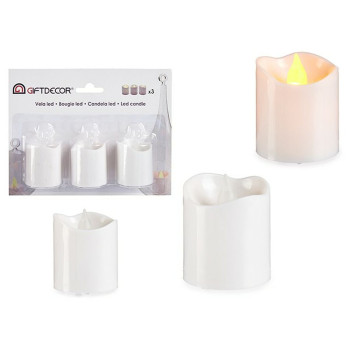 Sveču Komplekts 3,7 x 3,7 x 5 cm Balts (12 gb.),,,