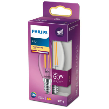 Sveces LED Spuldze Philips Equivalent  E14 60 W Balts E (2700 K),,,
