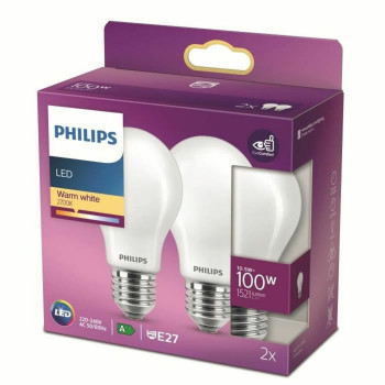 LED-lamp Philips Equivalent 100 W E27 Valge D (2700 K) (2 Ühikut),,,