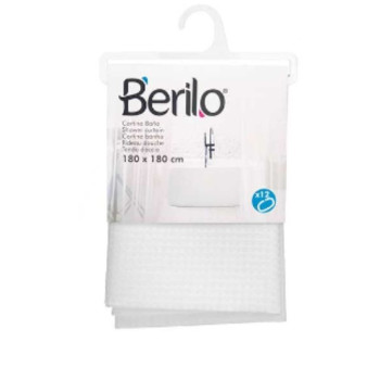 Duššikardin Berilo SC-POLY-UD1-WHITE Valge Polüester 180 x 180 cm Punktid (12 Ühikut),,,