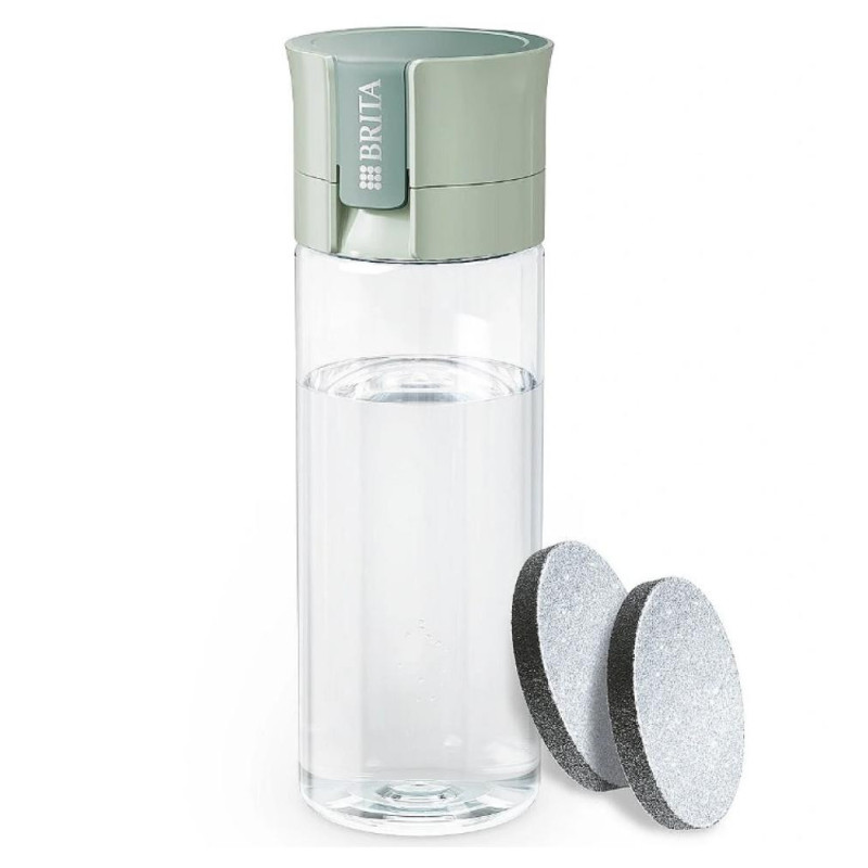 VITAL ŪDENS PUDELE AR FILTRU 600ML, GAIŠI ZAĻA, BRITA