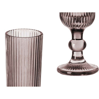 Šampano taurė Dryžiai Pilka stiklas 160 ml (6 vnt.)