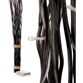 Bouquets Gift Decor F23606-B Black Wood 7,5 x 120 x 7,5 cm LED Light (8 Units),,,