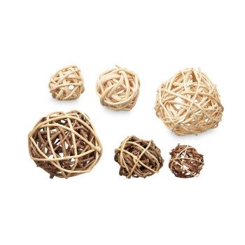 Set of Decorative Balls Коричневый Белый (12 штук)