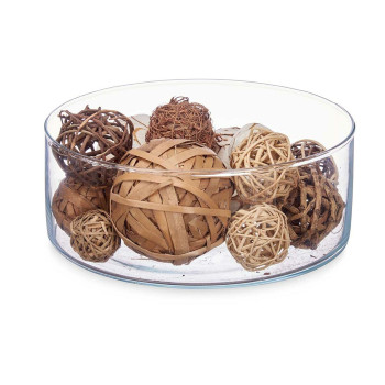 Set of Decorative Balls Белый Коричневый (12 штук)