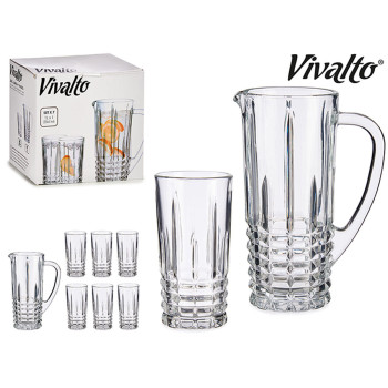 Kannu ja klaaside komplekt Vivalto 41053 Läbipaistev Klaas 250 ml