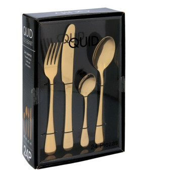Cutlery set Quid Celebrant Metal 24 Pieces,Gold
