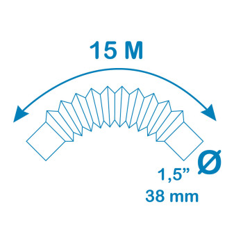 Шланг EDM 81018 Синий 15 m d 3,8 cm d 38 mm