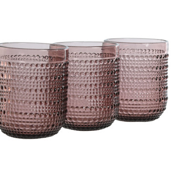 Klaaside komplekt Home ESPRIT Roosa Kristall 240 ml (6 Ühikut)