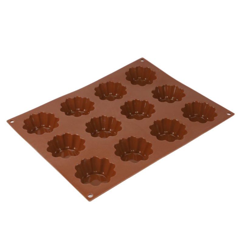 SILIKONA FORMA D5.5CM, 12KEKSIŅIEM 29x20CM КОРИЧНЕВЫЙ , KHT32, Prymus-AGD