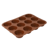 SILIKONA FORMA D6.5CM, 12KEKSIŅIEM 33.5X22CM BRŪNA, KHT46, Prymus-AGD