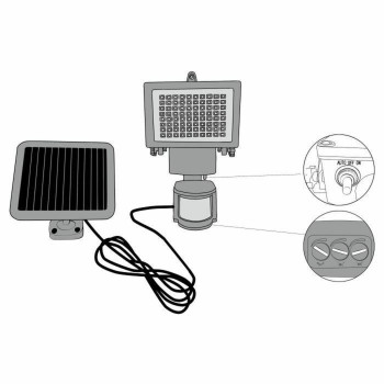 Saulės energija varomas prožektorius Galix Judesių jutiklis Juoda Plastmasinis 13,5 x 13,5 x 20 cm,,,
