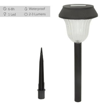 Saulės sodo žibintų rinkinys Aktive 6 Dalys Nerūdijantis plienas Plastmasinis 10 x 38 x 10 cm (4 vnt.),,,