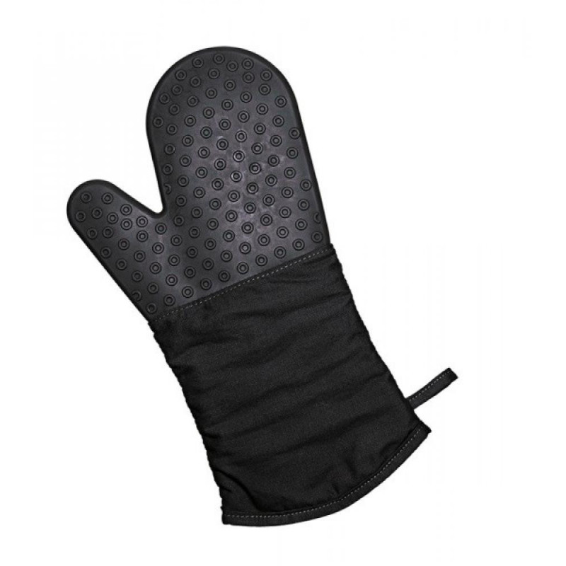 KARSTUMIZTURĪGS CIMDS 30x40CM, MELNS, KOKVILNA/SILIKONS, Lurch