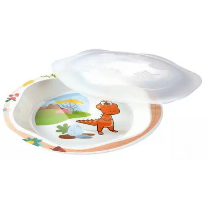 DINO ТАРЕЛКА  AR КРЫШКОЙ  22CM, ПЛАСТИК , Tescoma
