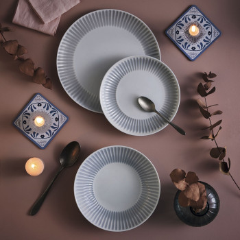 Plakans trauks Luminarc Cottage Pelēks Stikls 25 cm (24 gb.)