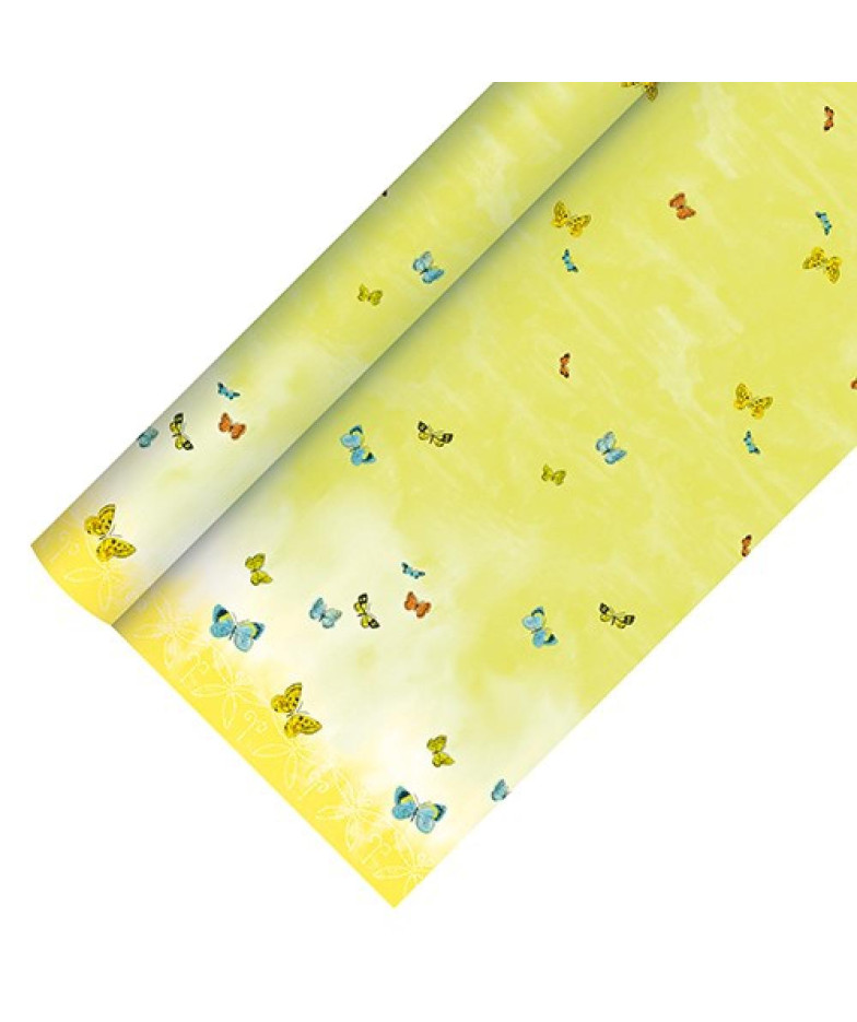 PAPILLONS PAPER  DINING ROOMSUTS 5X1,2M, DZELTENS AR TAUREŅIEM 0.303KG / IEPAK., Pap Star