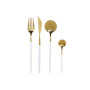 Cutlery DKD Home Decor White Golden Stainless steel 4,5 x 2,5 x 20,5 cm 24 Pieces,,,,