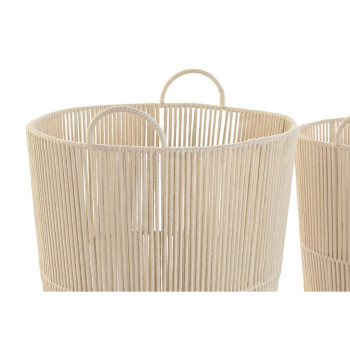 Grozs DKD Home Decor Bēšs Metāls 42 x 42 x 51 cm 3 Daudzums,,,