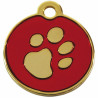 Identification plate for collar Imarc Circle Red Golden,,,