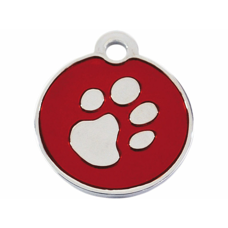 Identification plate for collar Imarc Circle Red Silver,,,