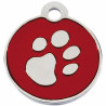 Identification plate for collar Imarc Circle Red Silver,,,