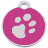 Identification plate for collar Imarc Circle Pink Silver,,,