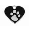Identification plate for collar Imarc Heart Black Silver,,,