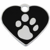 Identification plate for collar Imarc Heart Black Silver,,,
