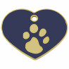 Identification plate for collar Imarc Heart Blue Golden,,,