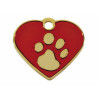 Identification plate for collar Imarc Heart Red Golden,,,