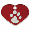 Identification plate for collar Imarc Heart Red Silver,,,