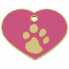 Identification plate for collar Imarc Heart Pink Golden,,,