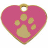Identification plate for collar Imarc Heart Pink Golden,,,
