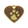 Identification plate for collar Imarc Heart Brown Golden,,,